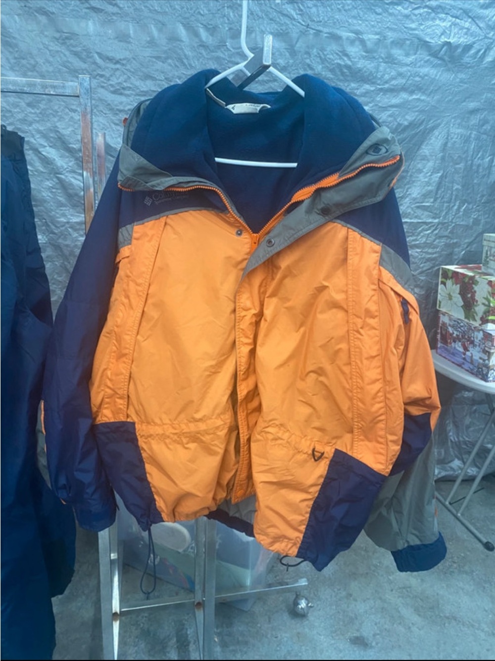 Men's Orange & Navy Columbia snow suit with pants